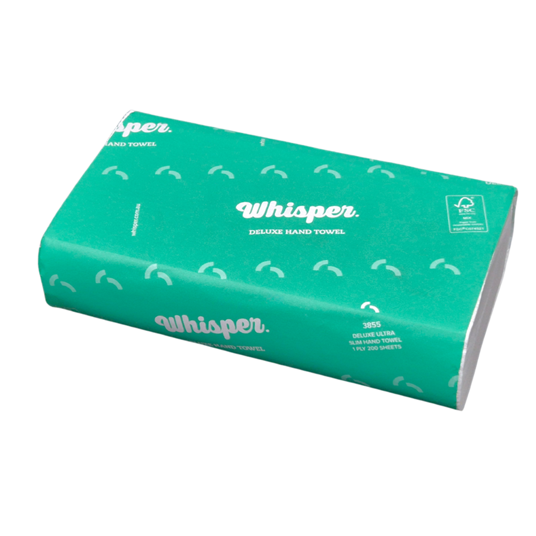 Whisper Deluxe Ultraslim Hand Towel 1ply, 23x24cm, 4000/ctn